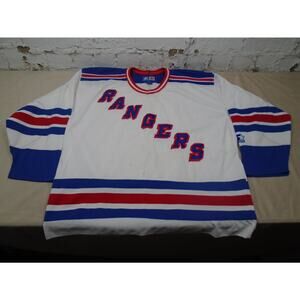 Vintage New York Rangers Hockey Jersey Mens XXL Starter NHL Eastern Conference